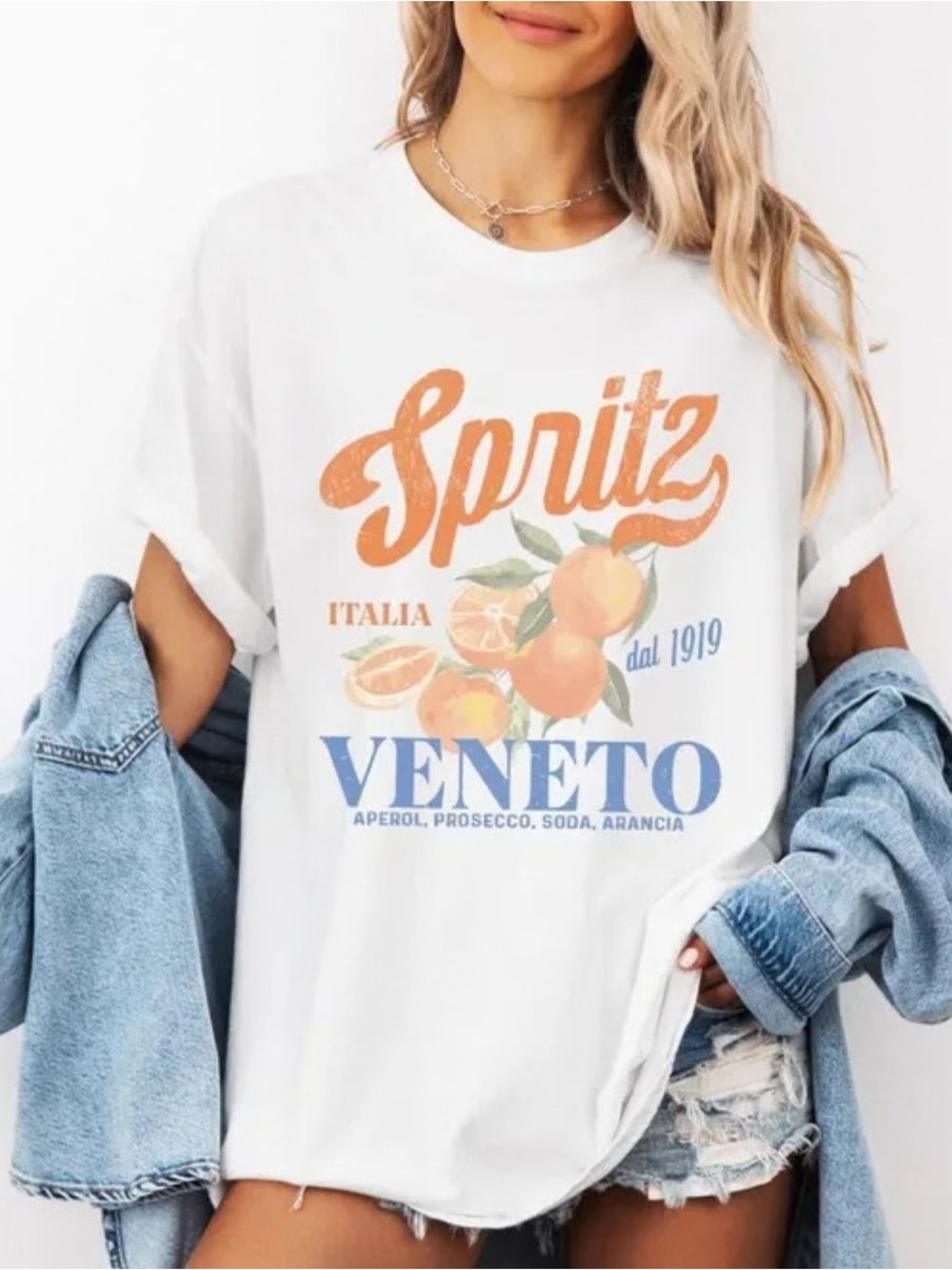 Spritz Veneto Graphic Tee - Vintage White Orange T-Shirt